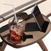 Aluminum Outdoor Folding Reclining Adjustable Chaise Lounge Chair with Cup Holder for Outdoor Patio Beach