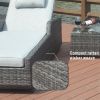 Direct Wicker Outdoor Patio Adjustable Backrest Rattan Chaise Lounge Set with Cushions